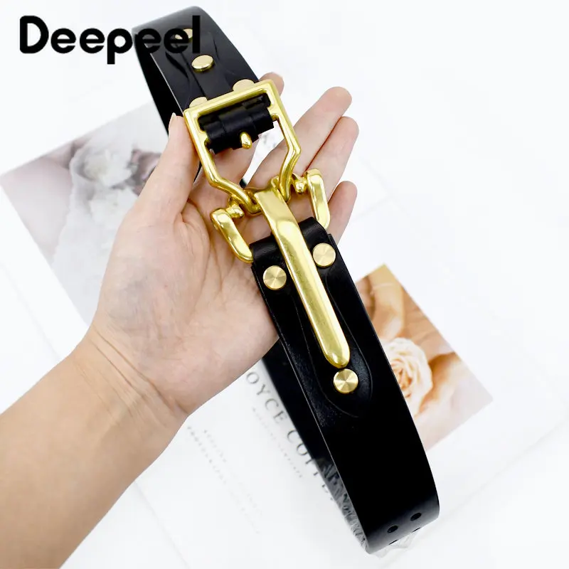 Deepeel, твердая латунная пряжка для ремня - Фотография_6