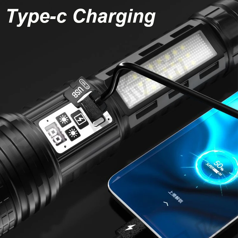 Супер большой фонарик usb перезаряжаемый - Фотография_6