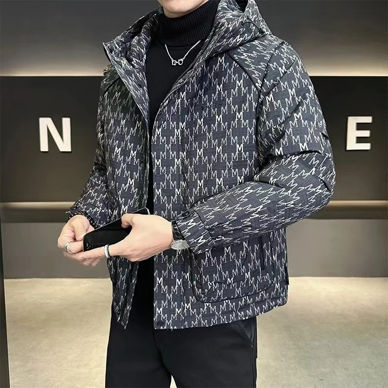 Мужская куртка, зимняя ветрозащитная теплая пуховая куртка - Фотография_3