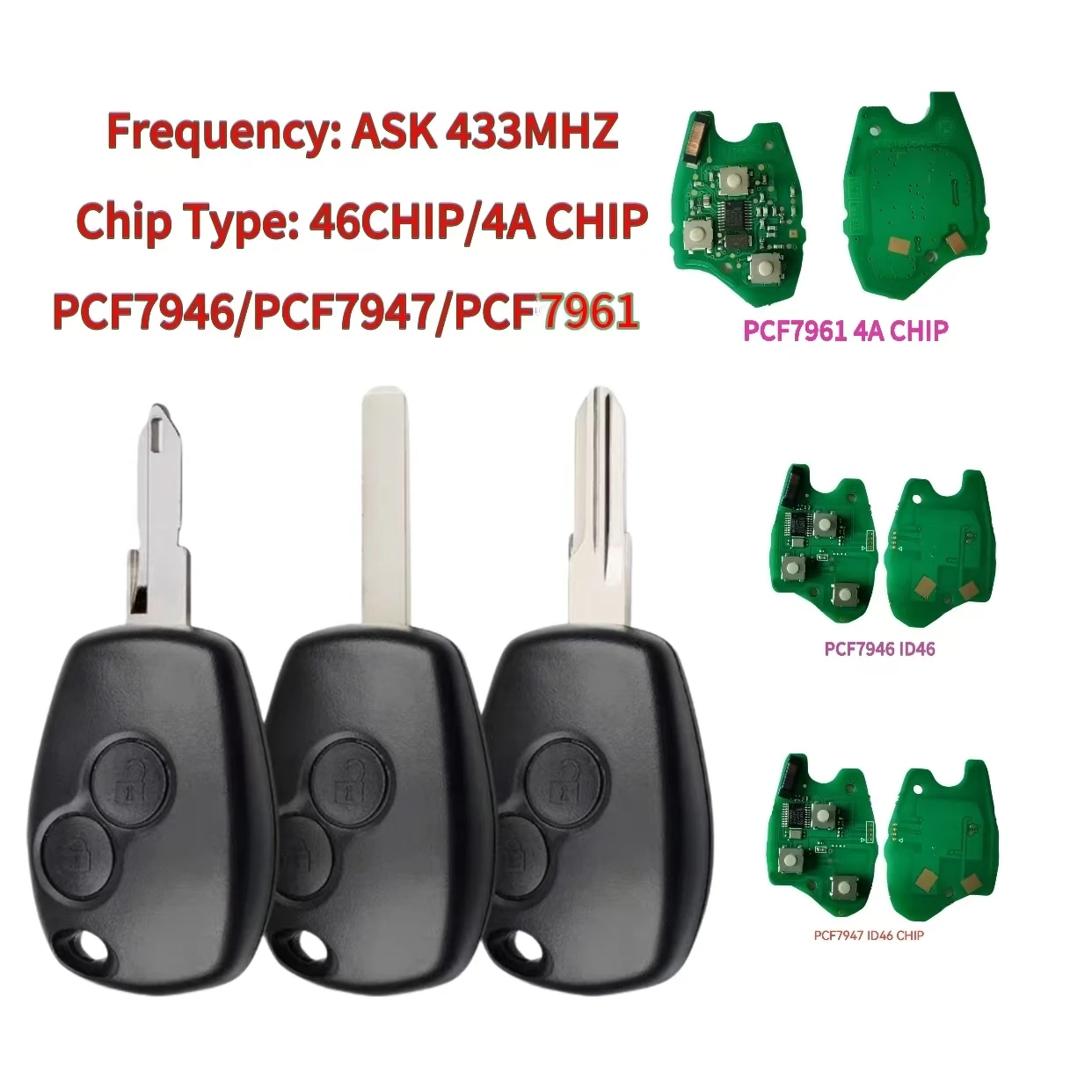 Дистанционный ключ jing xin pcf7946/pcf7947/4a