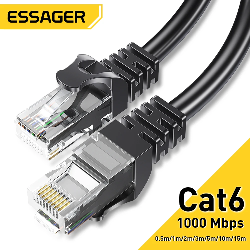 Кабель ethernet essager cat6 lan