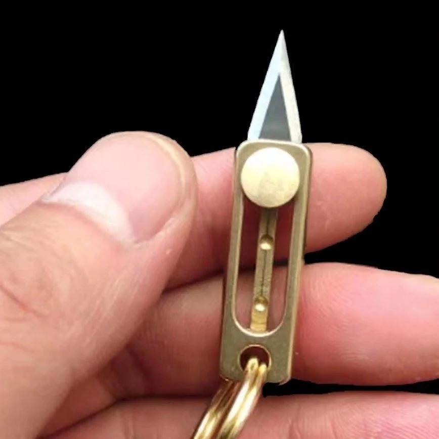 Мини-латунный брелок-нож - Фотография_3