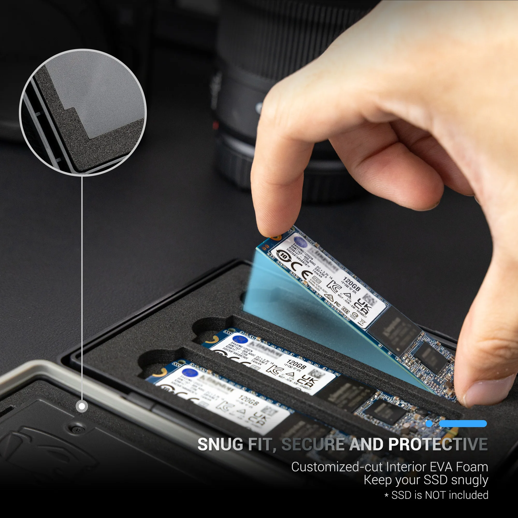 Jjc 4 слота компактный корпус ssd - Фотография_4