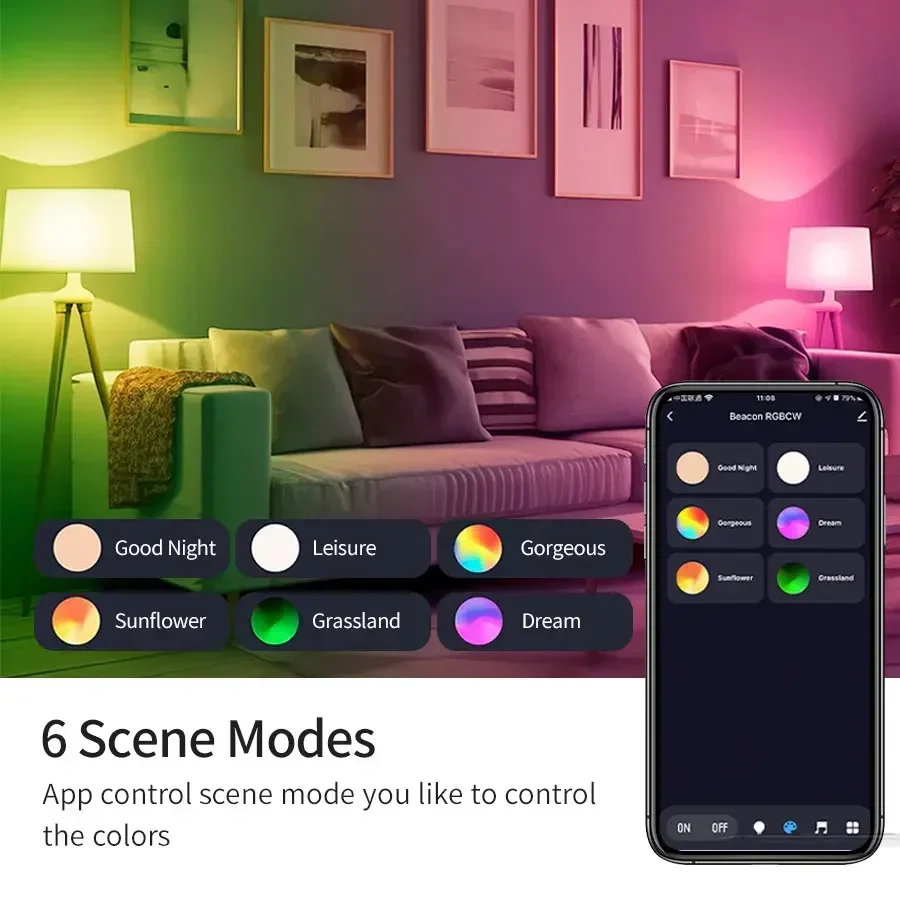 Tuya e27 светодиодные лампы bluetooth - Фотография_2