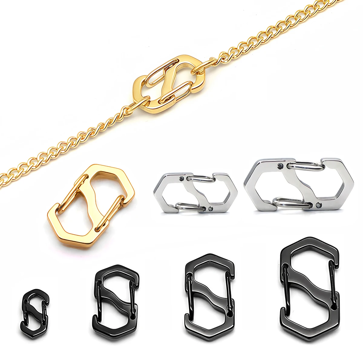 Пряжка из нержавеющей стали с буквой s