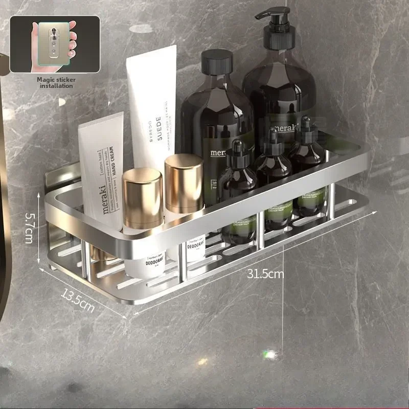 Черные полки для ванной комнаты - Фотография_5