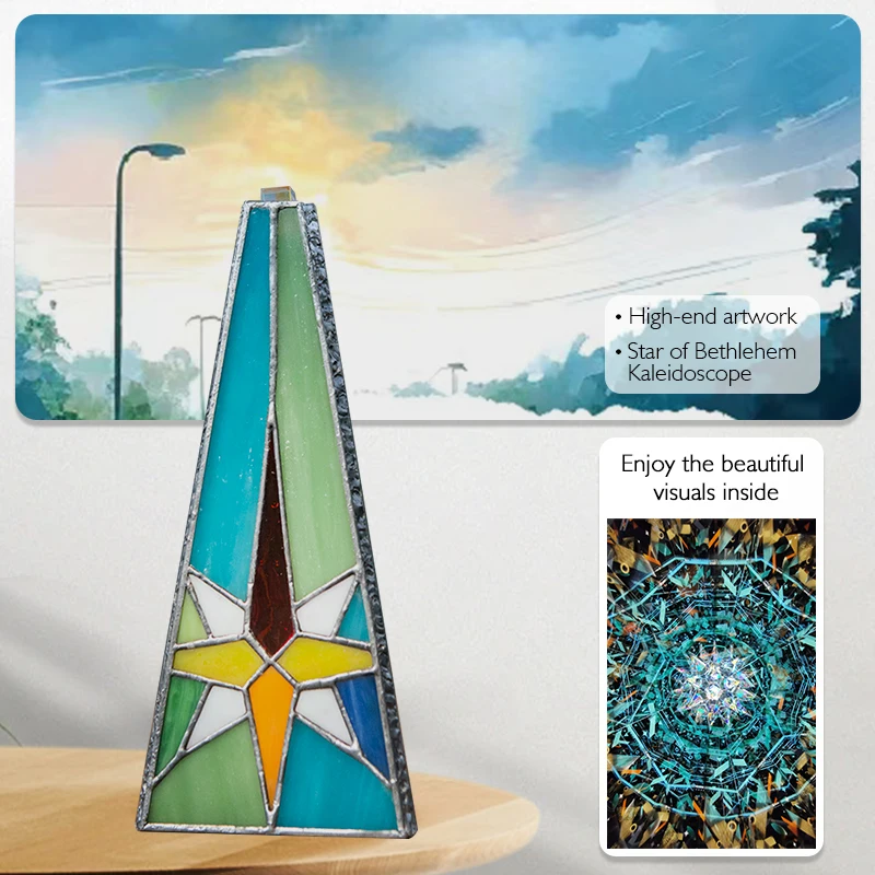 Витражный калейдоскоп star of bethlehem tiffany - Фотография_2