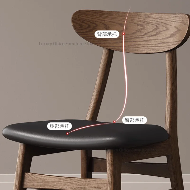 Скандинавские современные стулья для кафе из массива дерева - Фотография_5