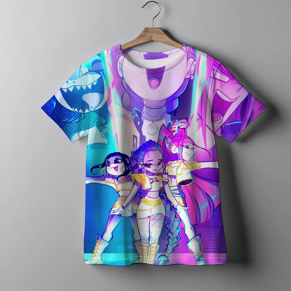 Года, детские хлопковые футболки с мультяшным принтом kpop demon hunters - Фотография_4