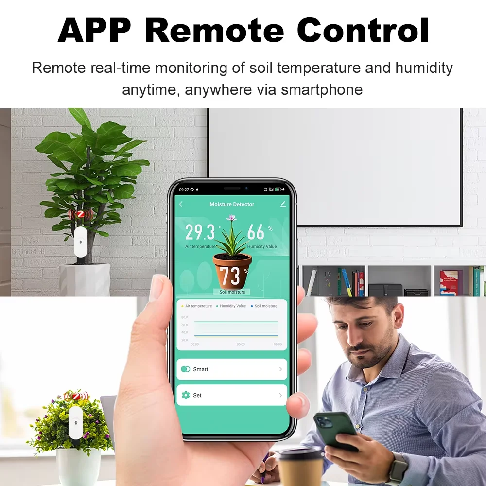 Умный датчик влажности почвы tuya zigbee - Фотография_6