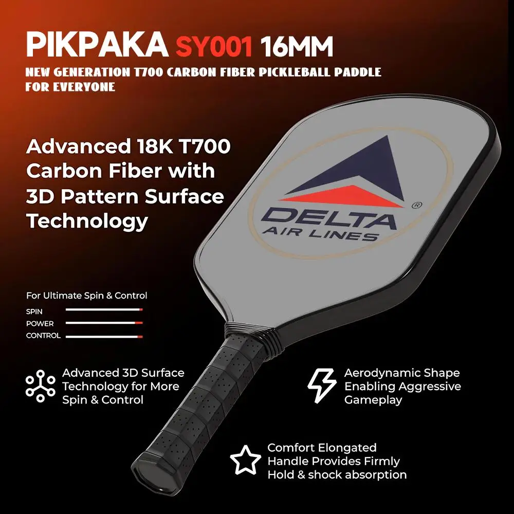 Логотип d-delta air lines pickleball paddle t700 - Фотография_5