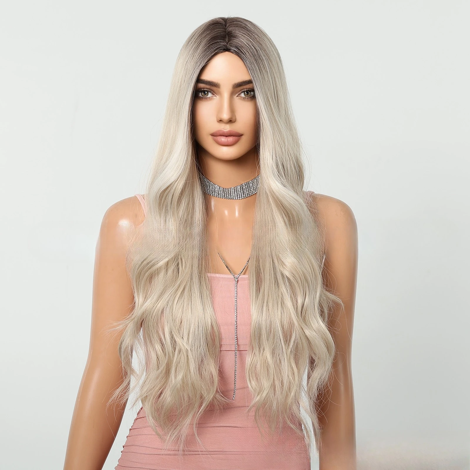 Платиновый парик в европейском и американском стиле