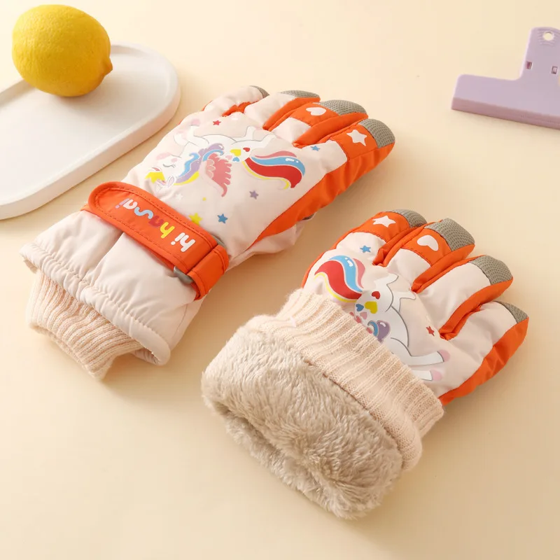 Перчатки для девочек с героями мультфильмов единорога - Фотография_5