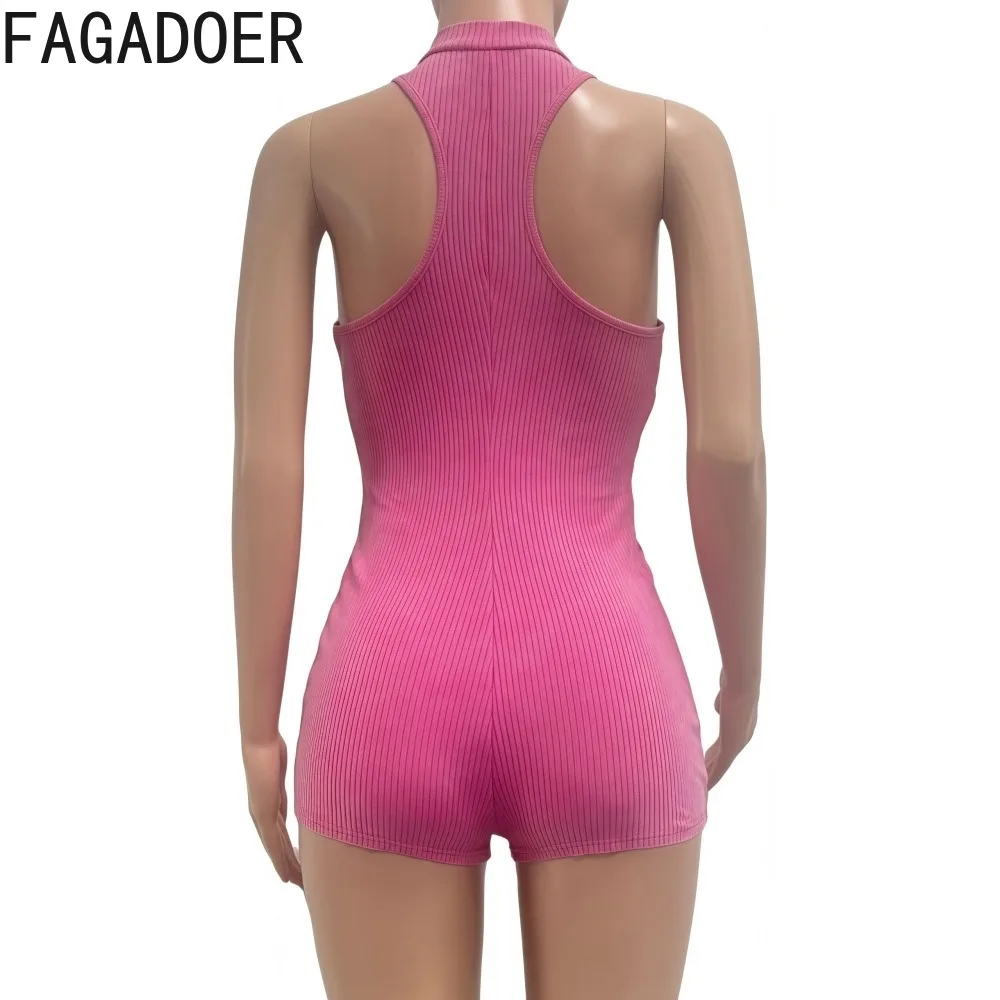Fagadoer повседневные комбинезоны с лямкой на шее и открытой спиной - Фотография_6