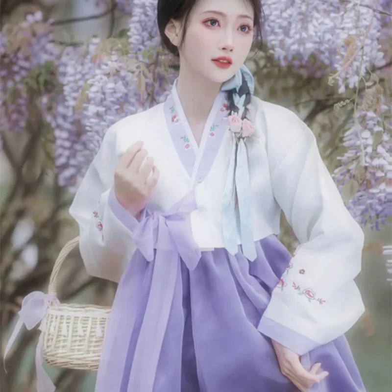 Платье hanbok женский фиолетовый