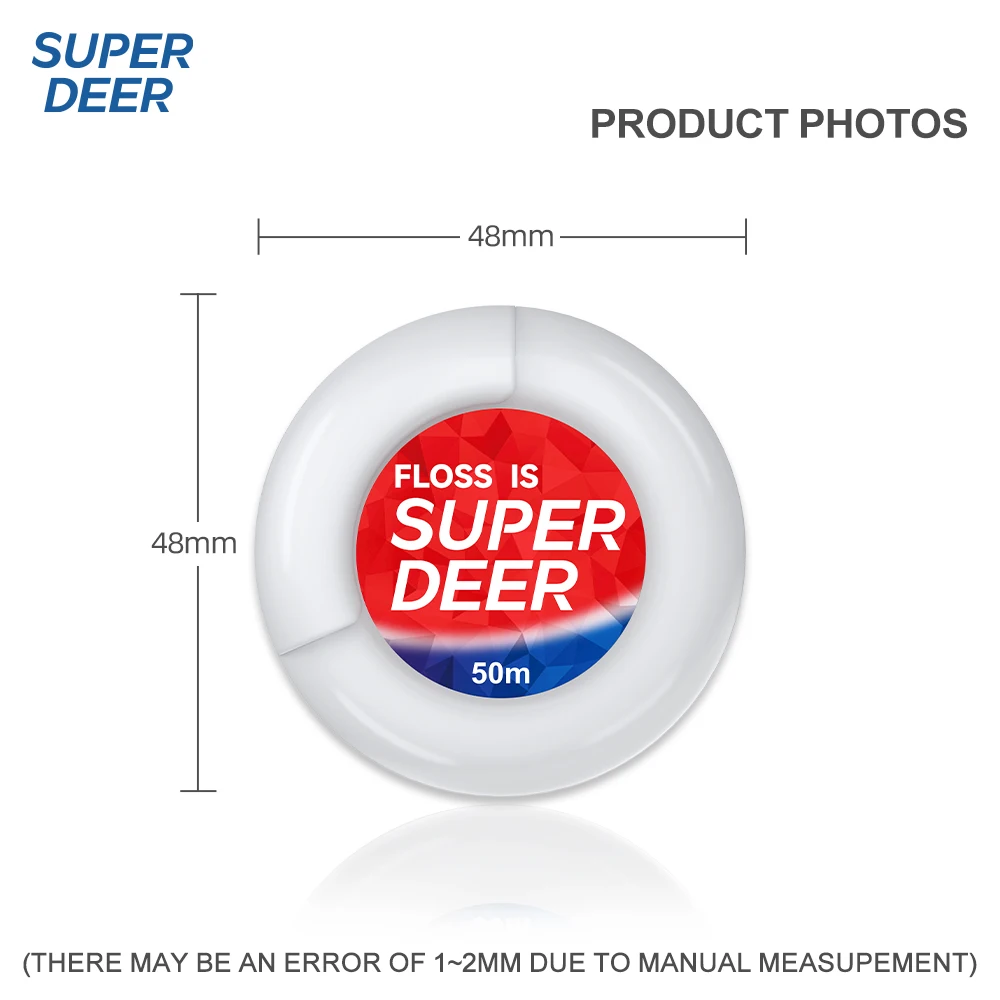 50 м рулон зубной нити super deer - Фотография_2