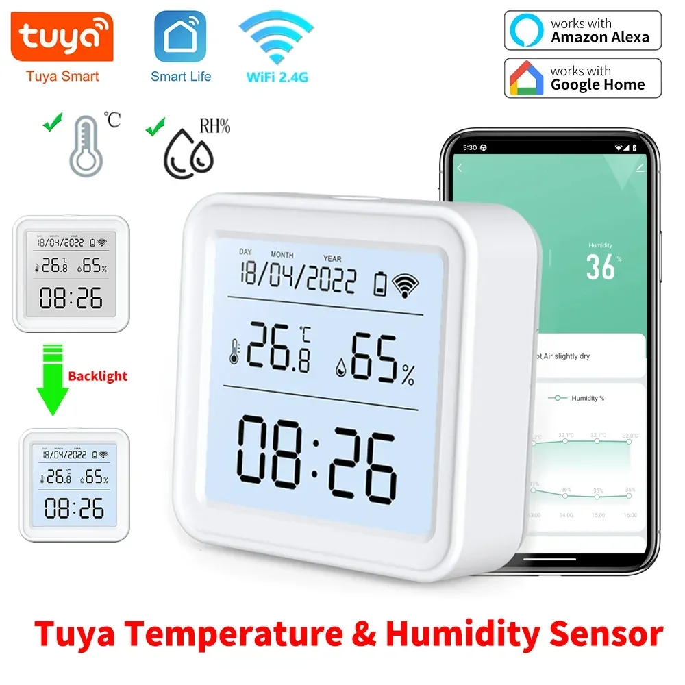 Tuya wifi умный датчик температуры