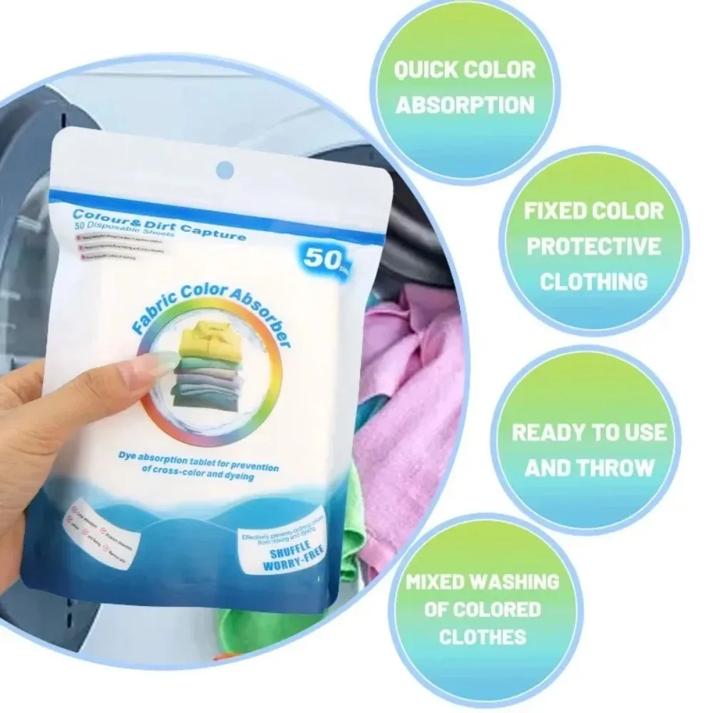 Поглощающий цвет лист для стиральной машины - Фотография_5