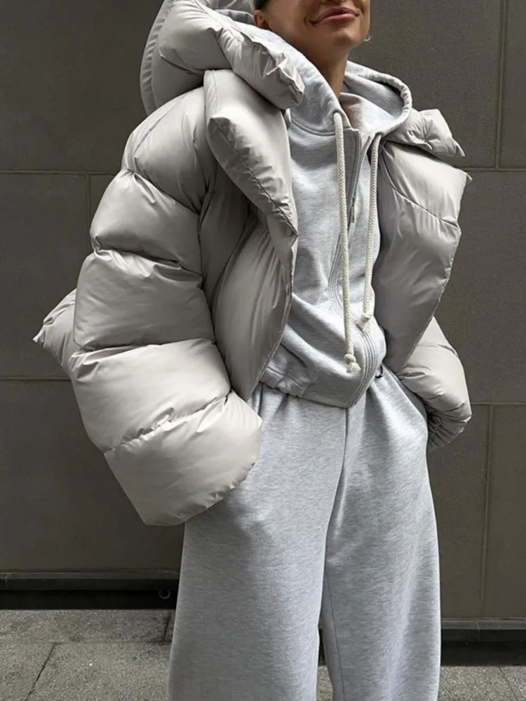 Зимний тренд, индивидуальная уличная короткая хлопковая куртка с капюшоном