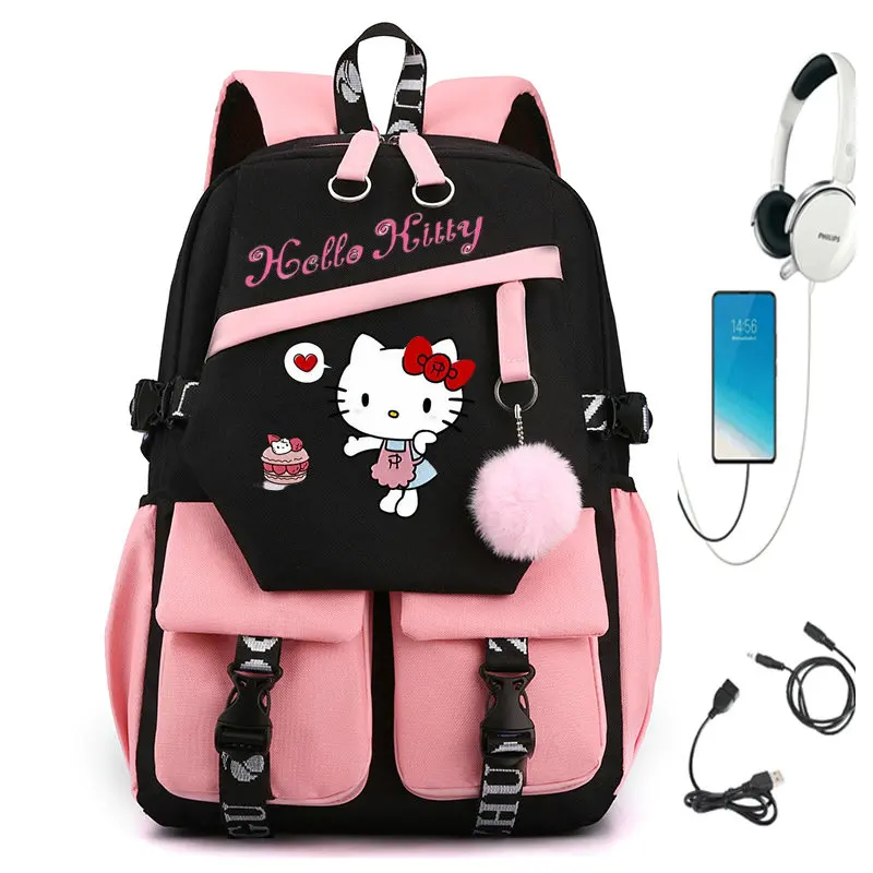 Милые школьные ранцы hello kitty для девочек