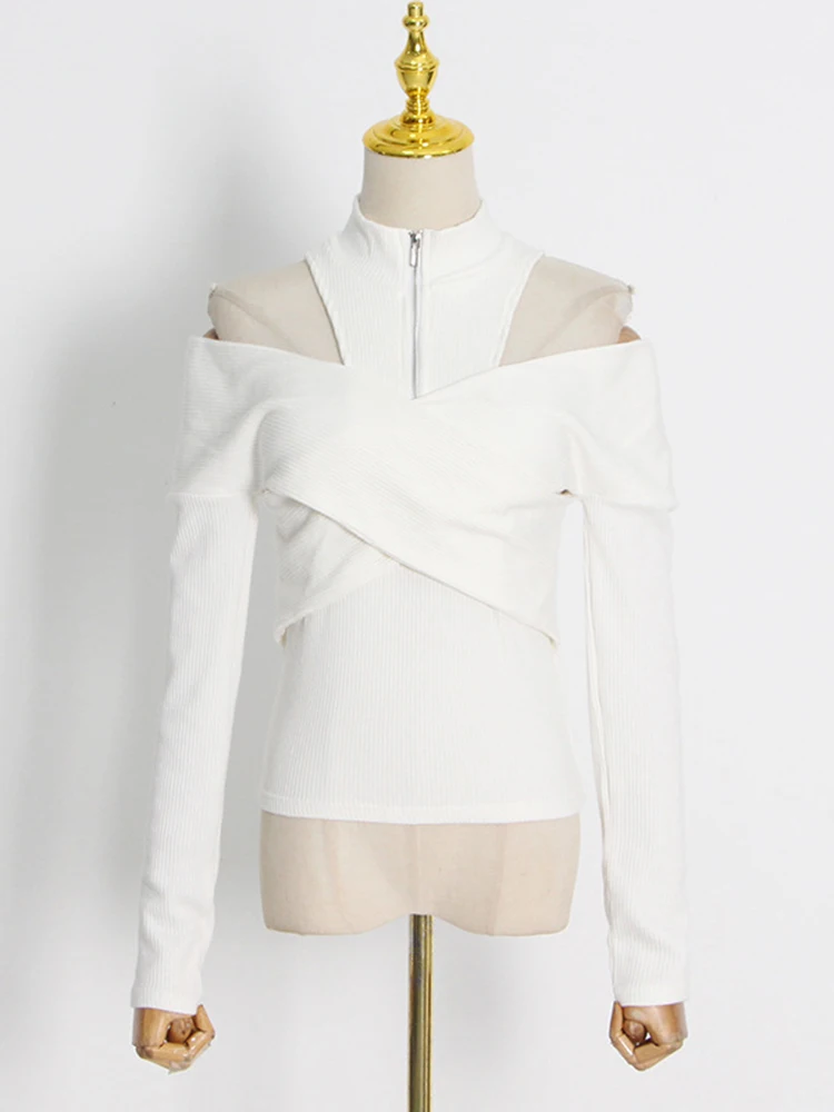 Женский свитер с высоким воротником vgh - Фотография_5