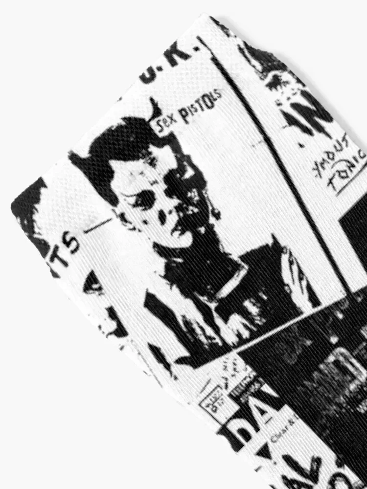 Носки с коллажем в стиле панк-флаерс - Фотография_2