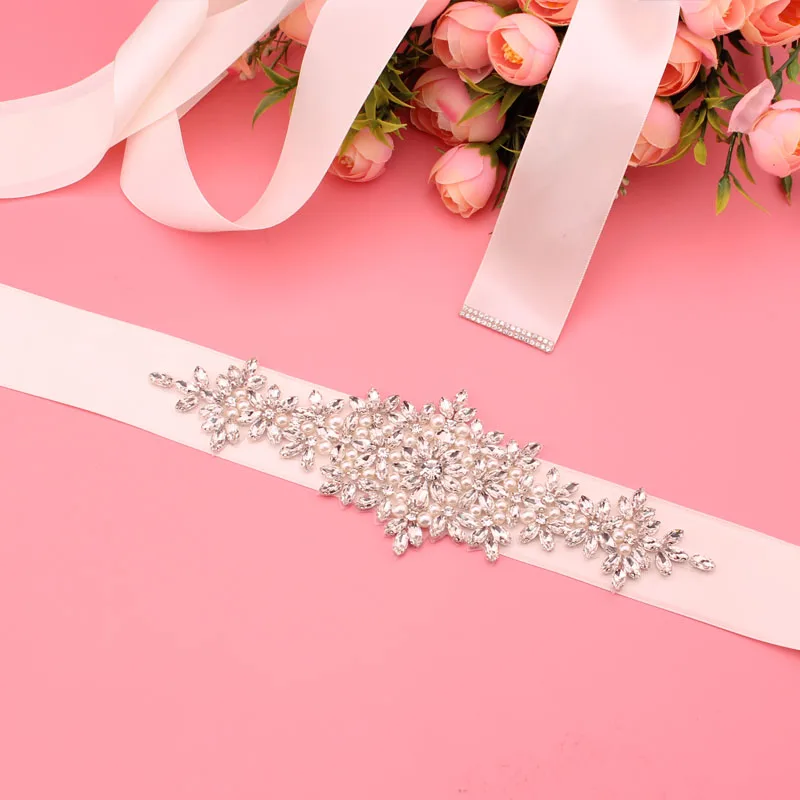 Хрустальный свадебный пояс с лентами - Фотография_4