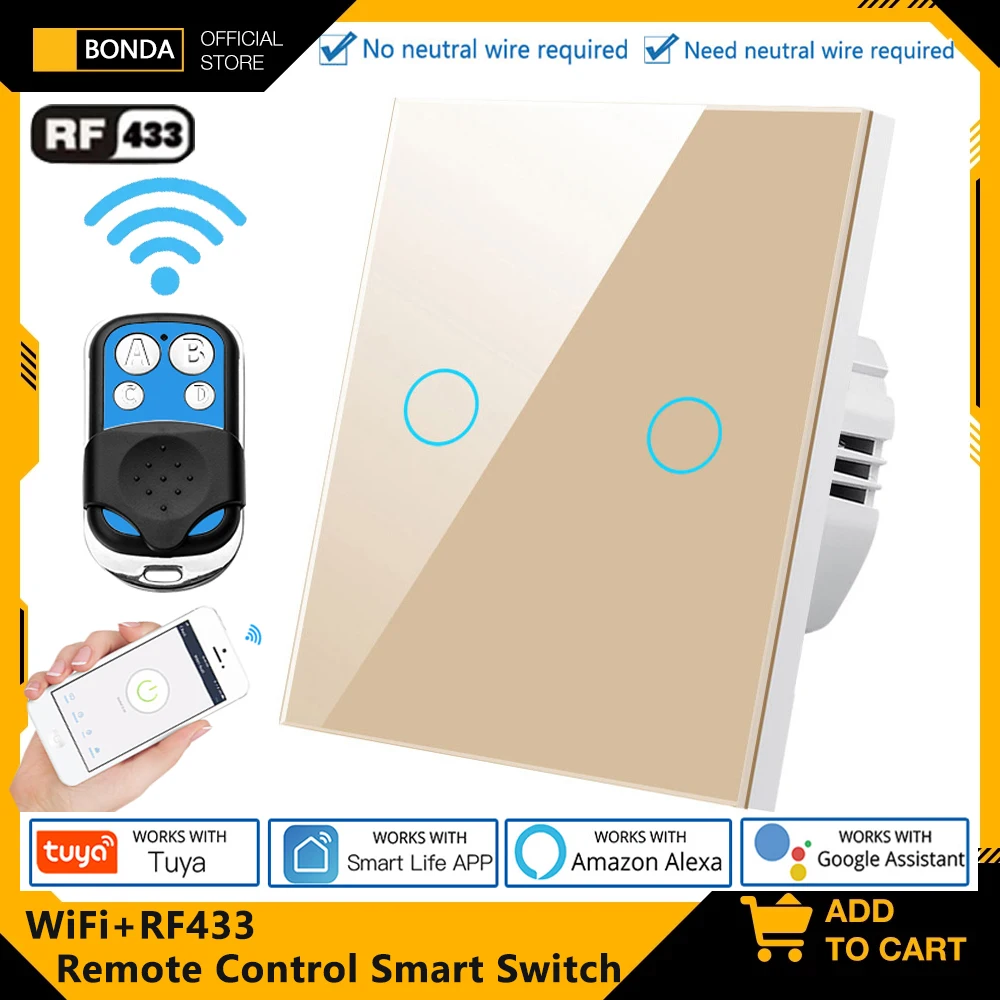 Tuya eu wifi + rf433 умный пульт