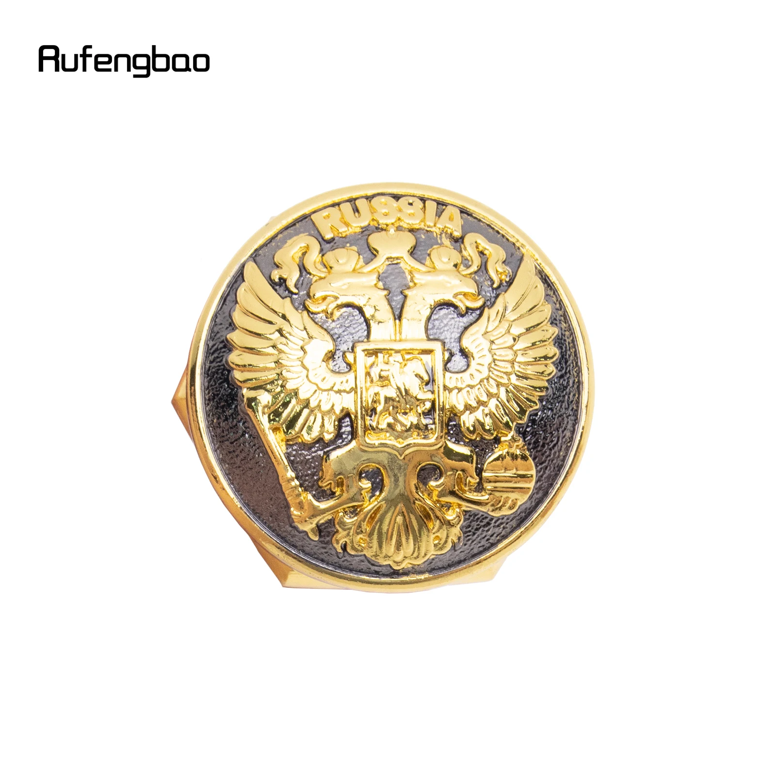 Золотая, черная двуглавая трость с тотемом орла - Фотография_5