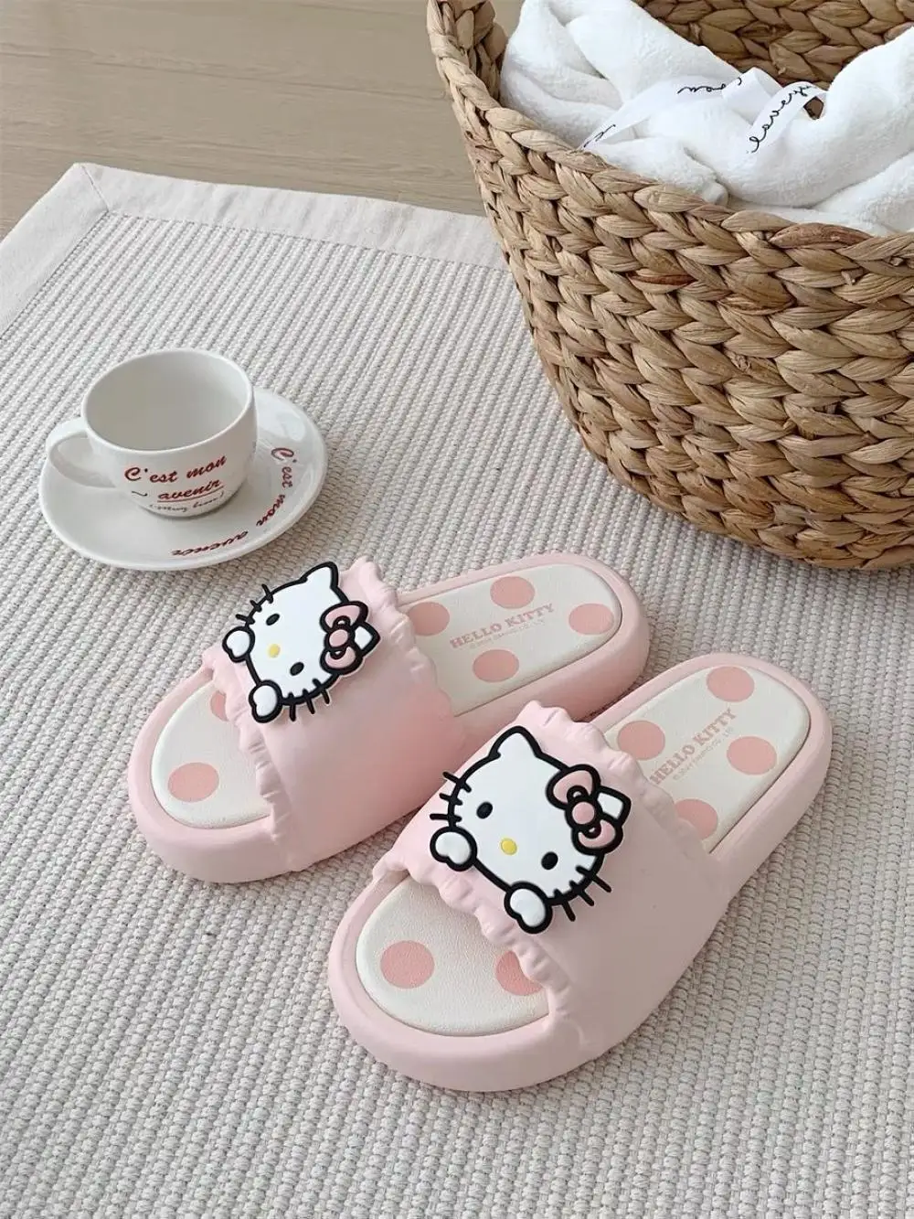Sanrio hello kitty cat тапочки - Фотография_4