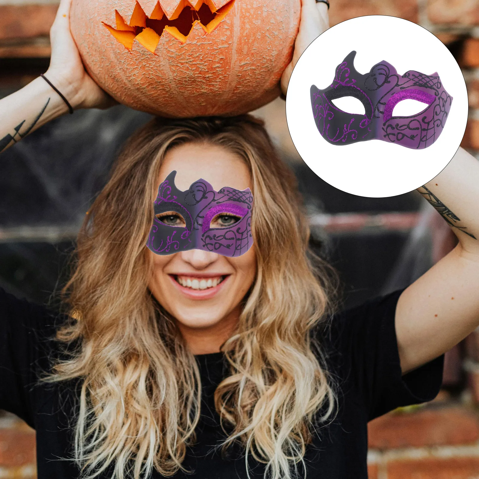 Окрашенная маска на половину лица - Фотография_4