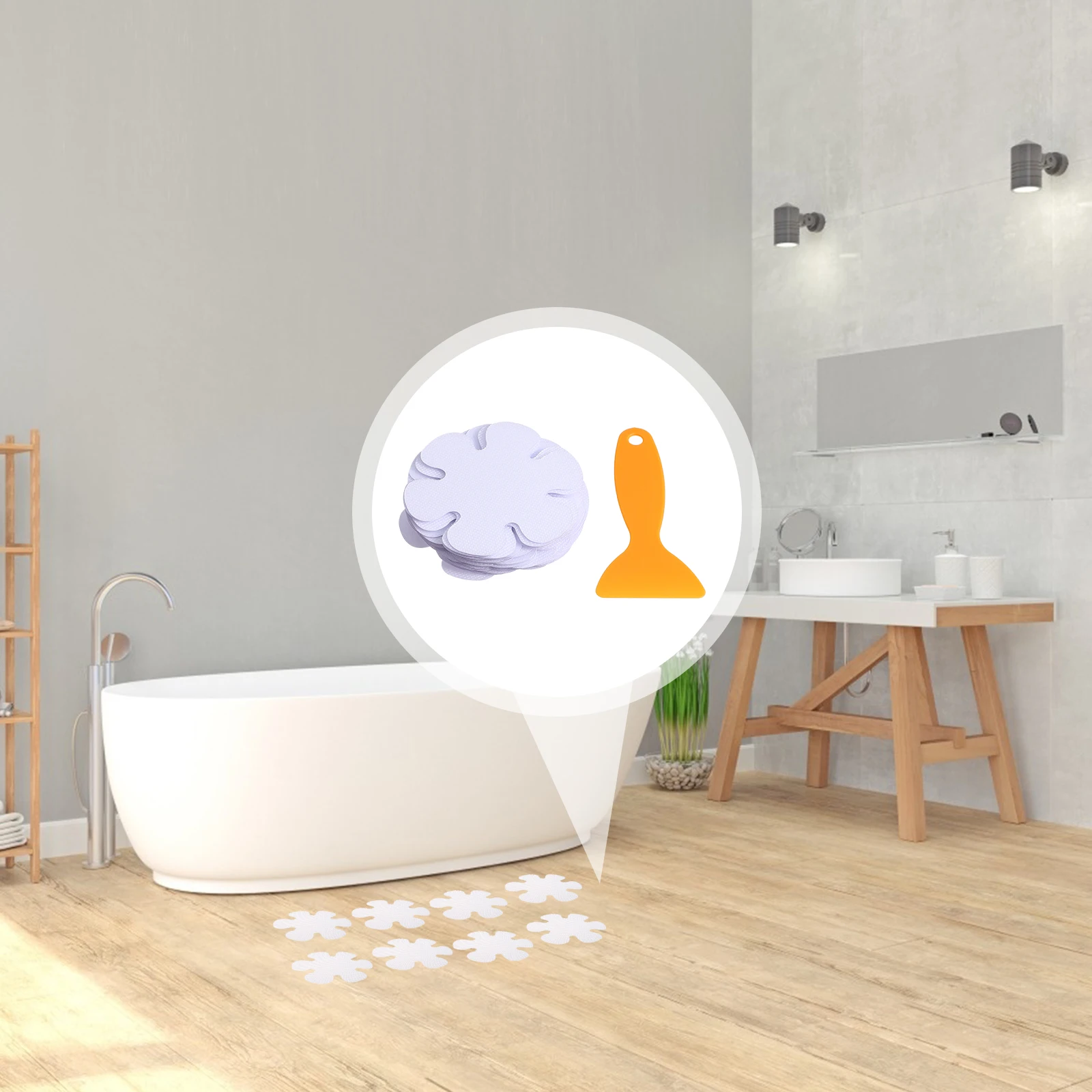 Наклейки для ванны в форме цветка