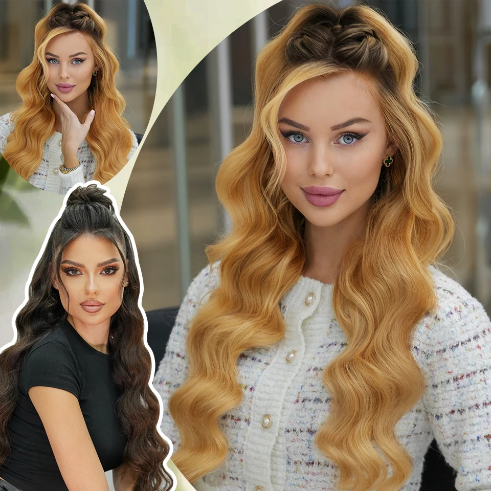 24 28-дюймовые наращивания хвоста с волнистыми волнами для женщин - Фотография_2