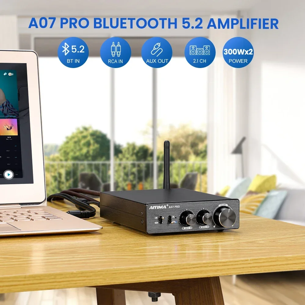 Aiyima a07 pro bluetooth-усилитель tpa3255 qcc304x стерео 2 - Фотография_6