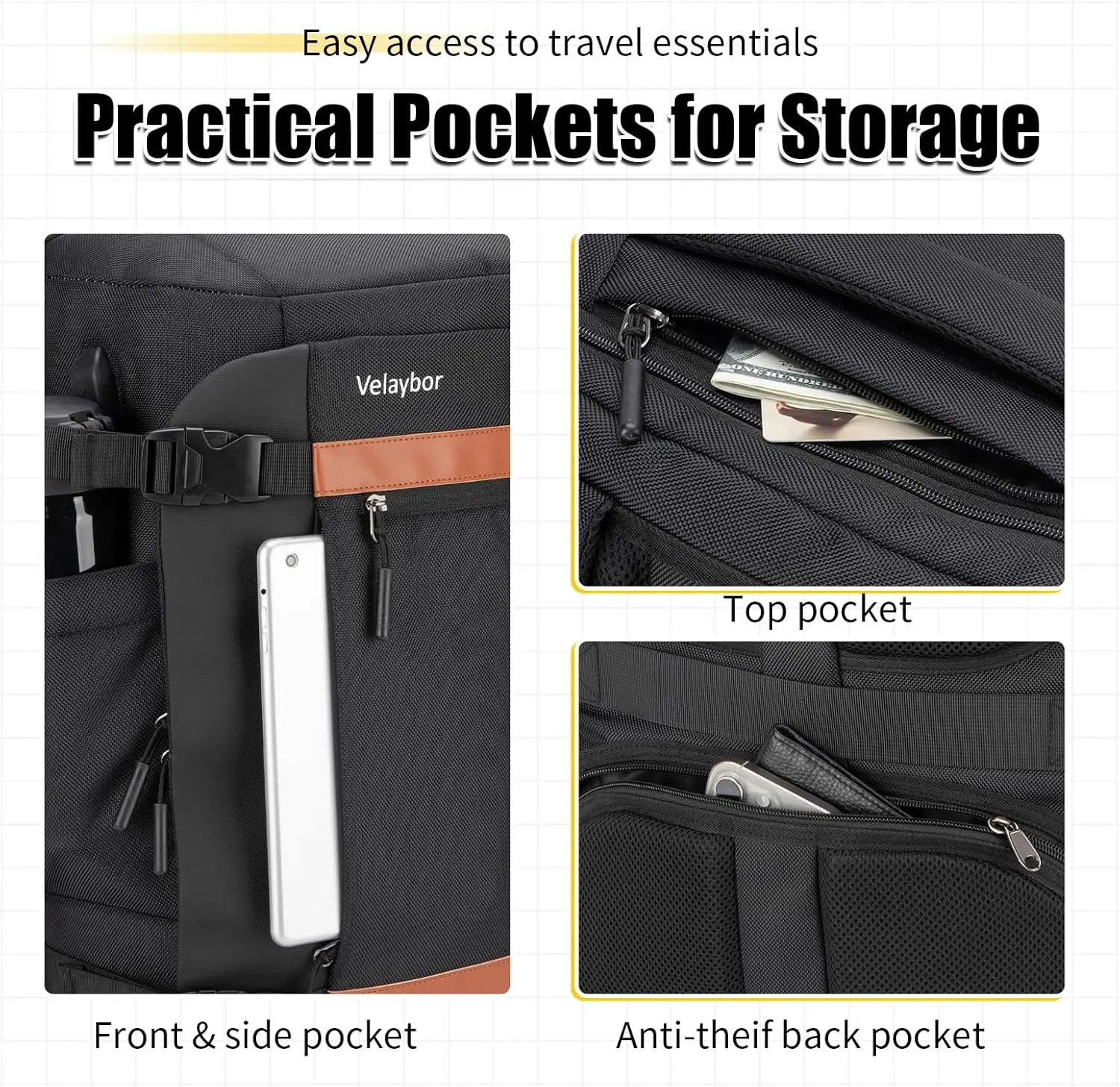 Дорожный рюкзак объемом 42 л с 4 кубиками для упаковки - Фотография_3