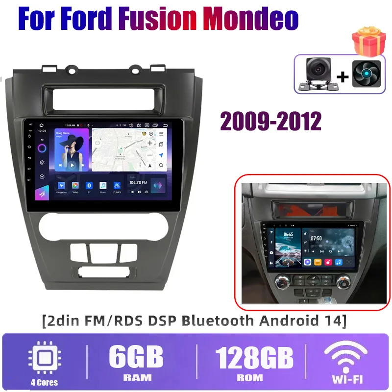 10-дюймовый android-радио carplay для ford fusion mondeo 2002-2012