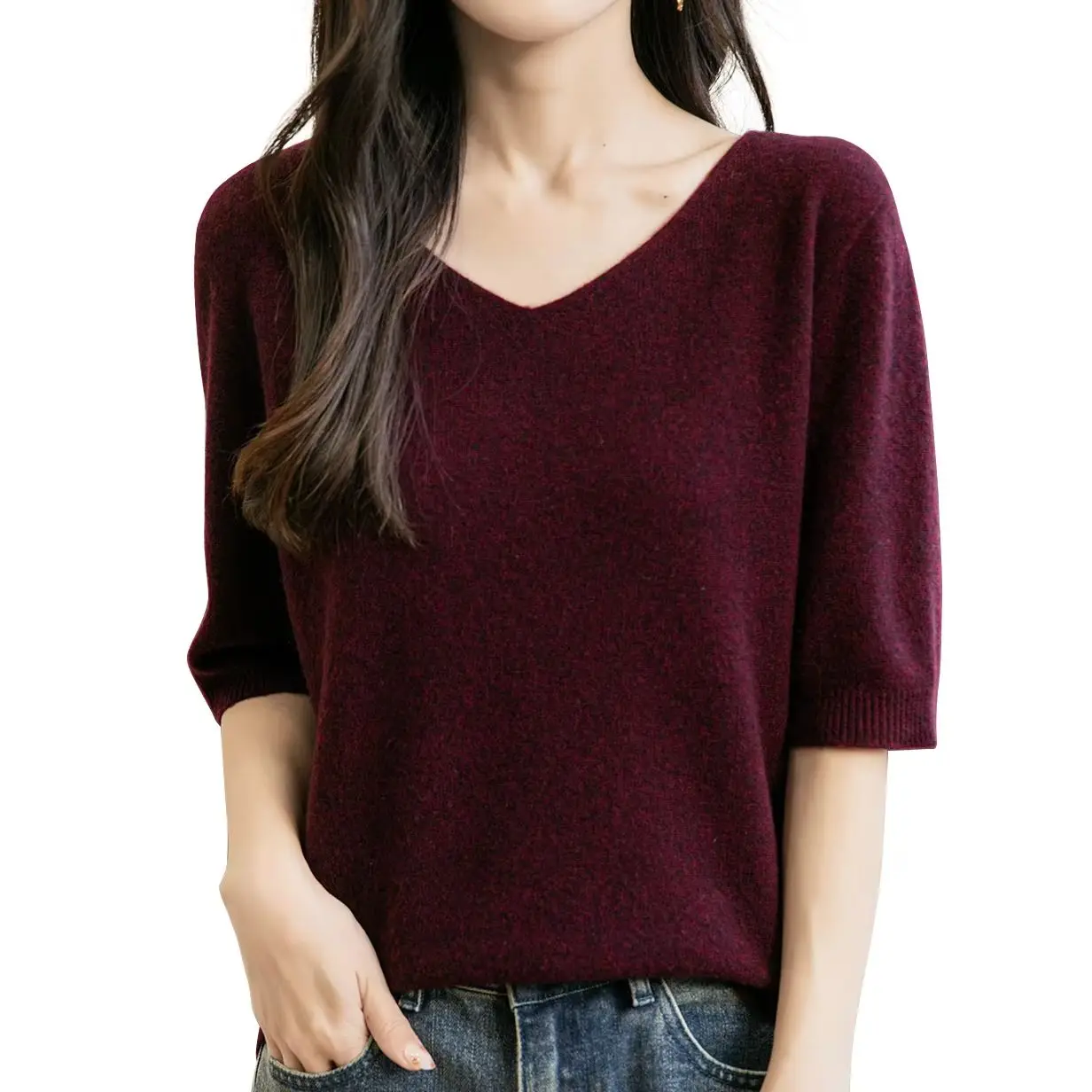 Женские топы с v-образным вырезом - Фотография_2