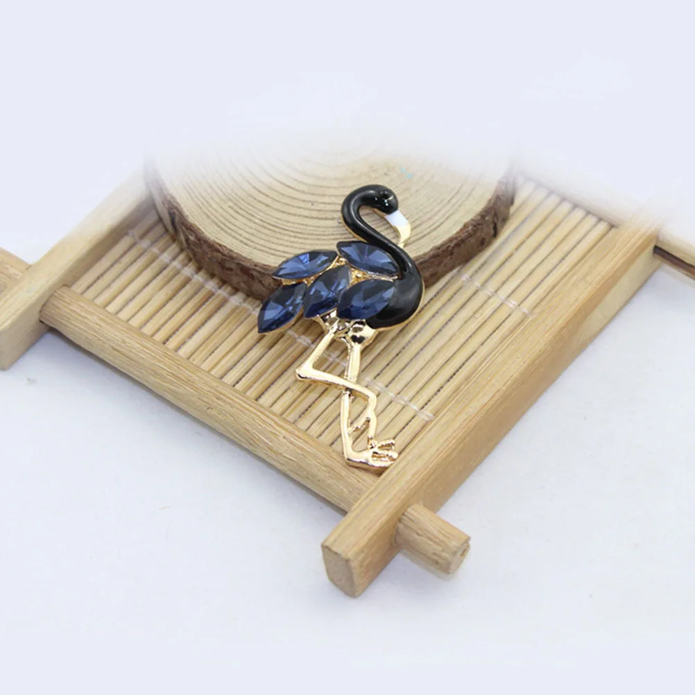 Украшения в виде черного лебедя со стразами - Фотография_5