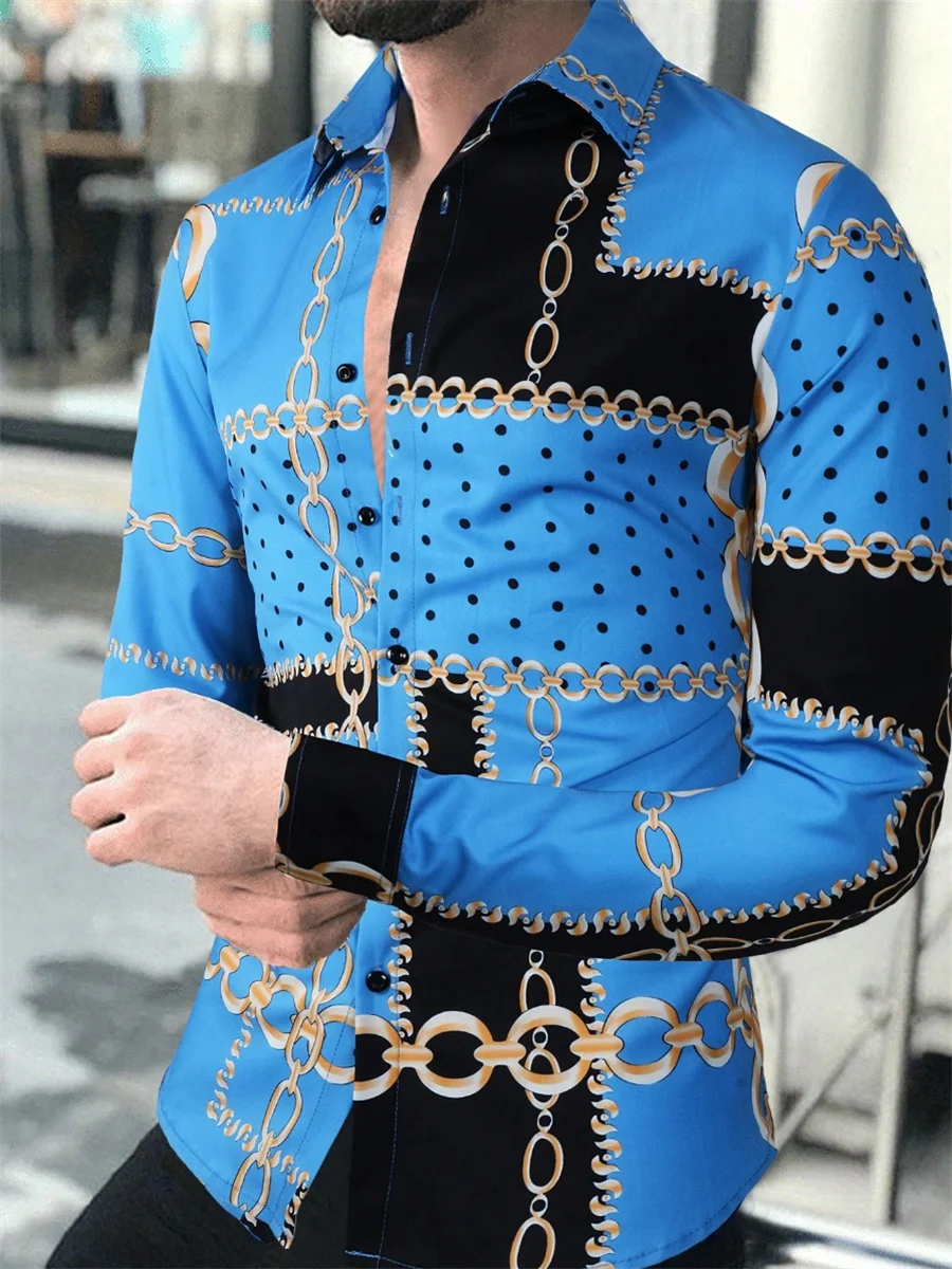 Новая мужская классическая повседневная рубашка с длинными рукавами - Фотография_3