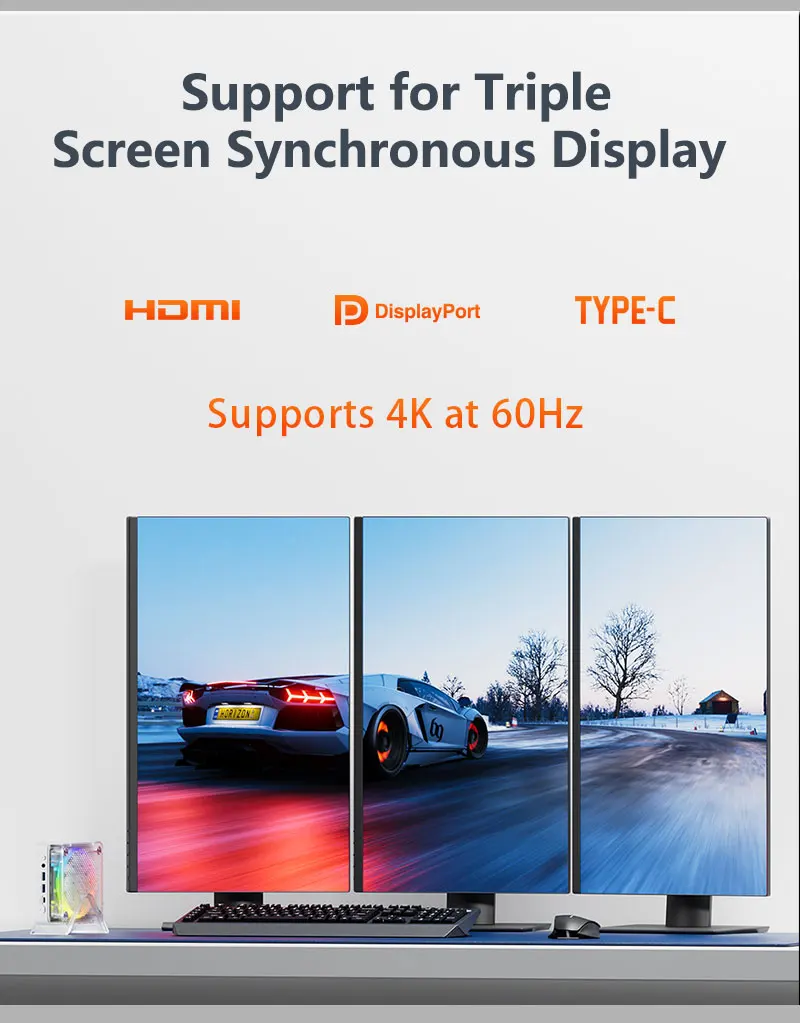 Мини-игровой пк amd ryzen9 6900hx мини-компьютер - Фотография_3