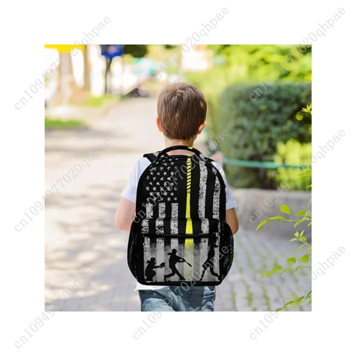 Повседневный рюкзак с принтом флага софтбола - Фотография_3