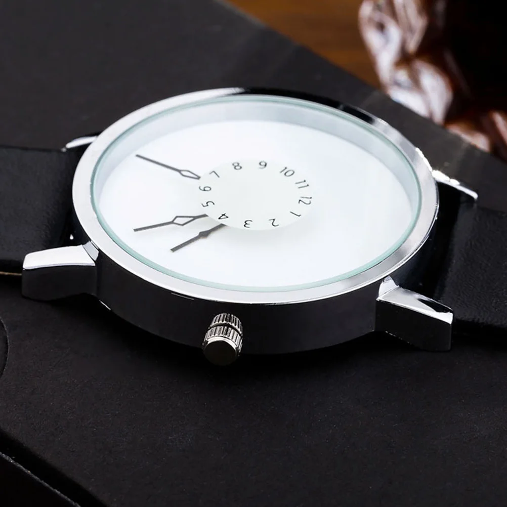 Водонепроницаемые кварцевые часы с ремешком из искусственной кожи - Фотография_2