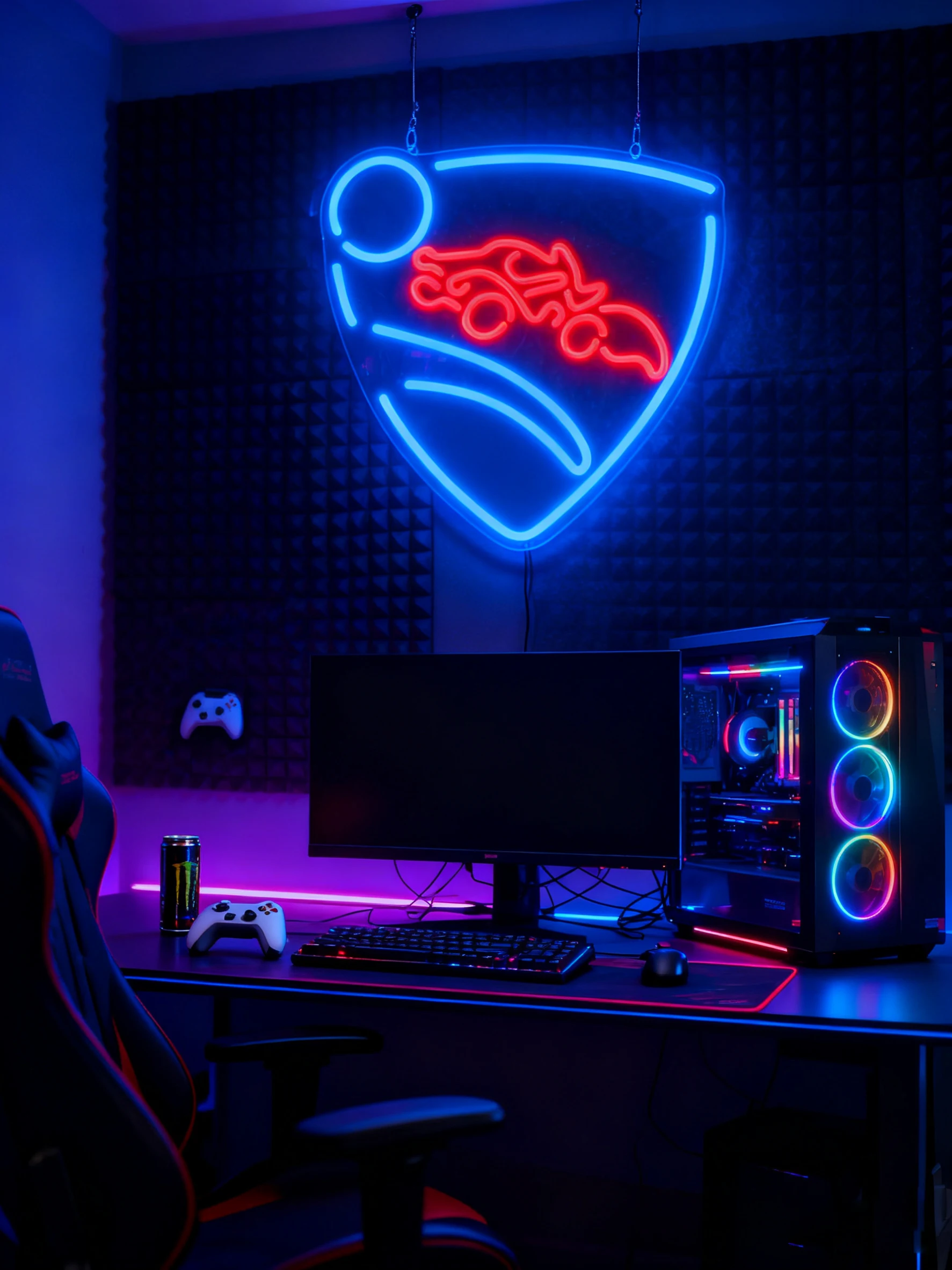 Неоновая вывеска rocket league - Фотография_6
