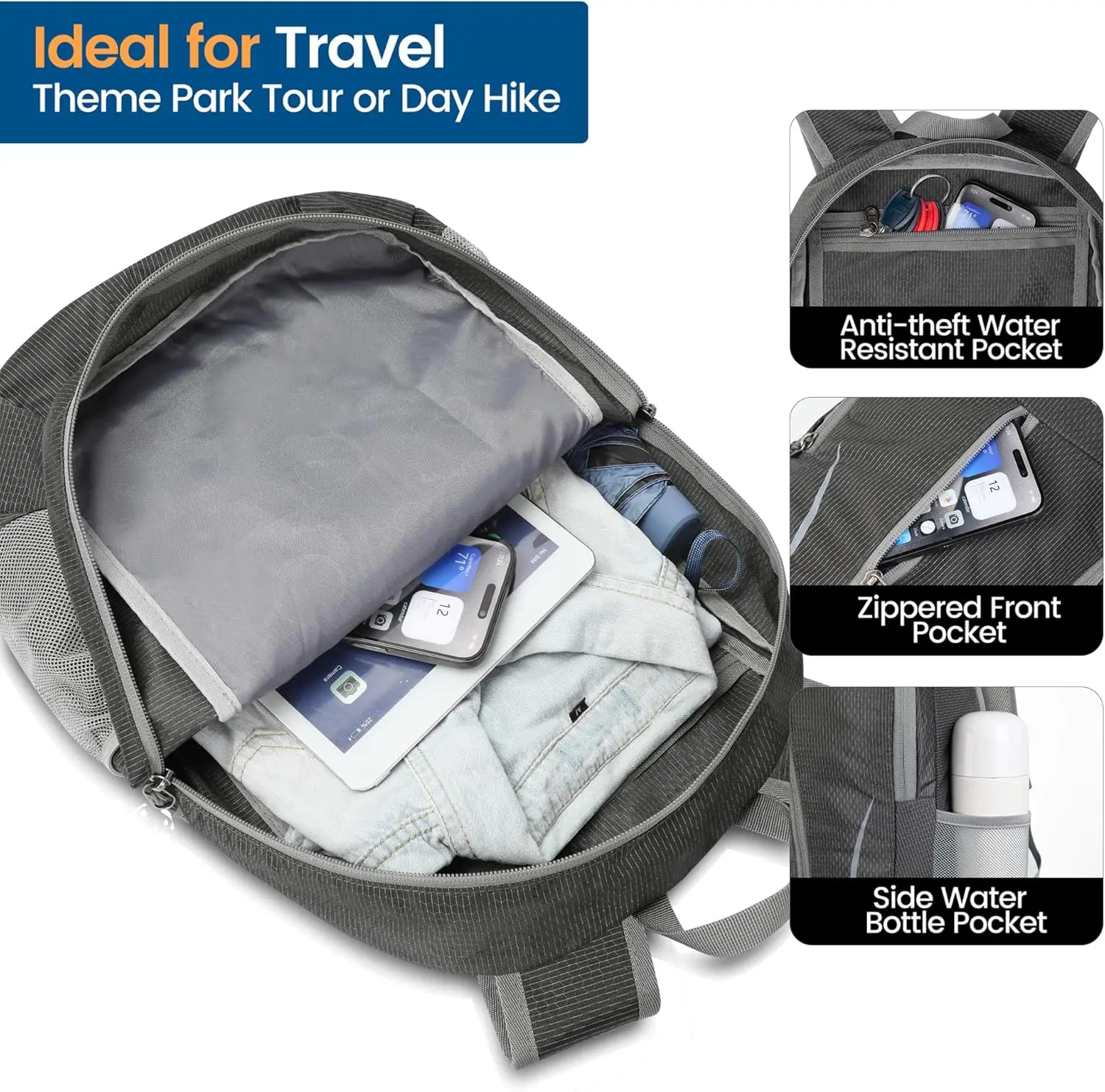 Zomake сверхлегкий компактный рюкзак 25 л - Фотография_3