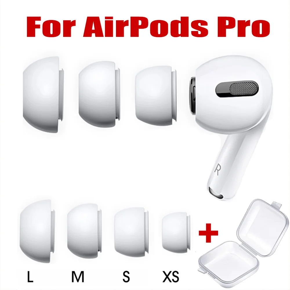 1-3 пары силиконовых наконечников для наушников apple airpods pro 1 2