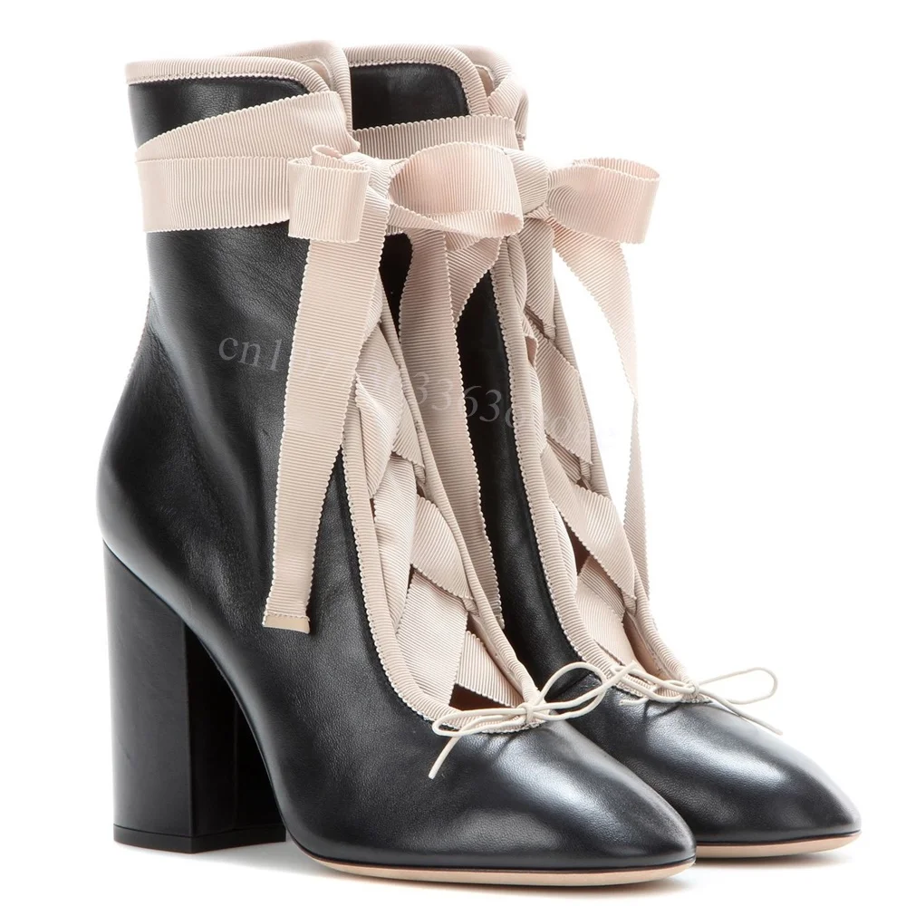 Ботильоны с острым носком и перекрестной завязкой - Фотография_3
