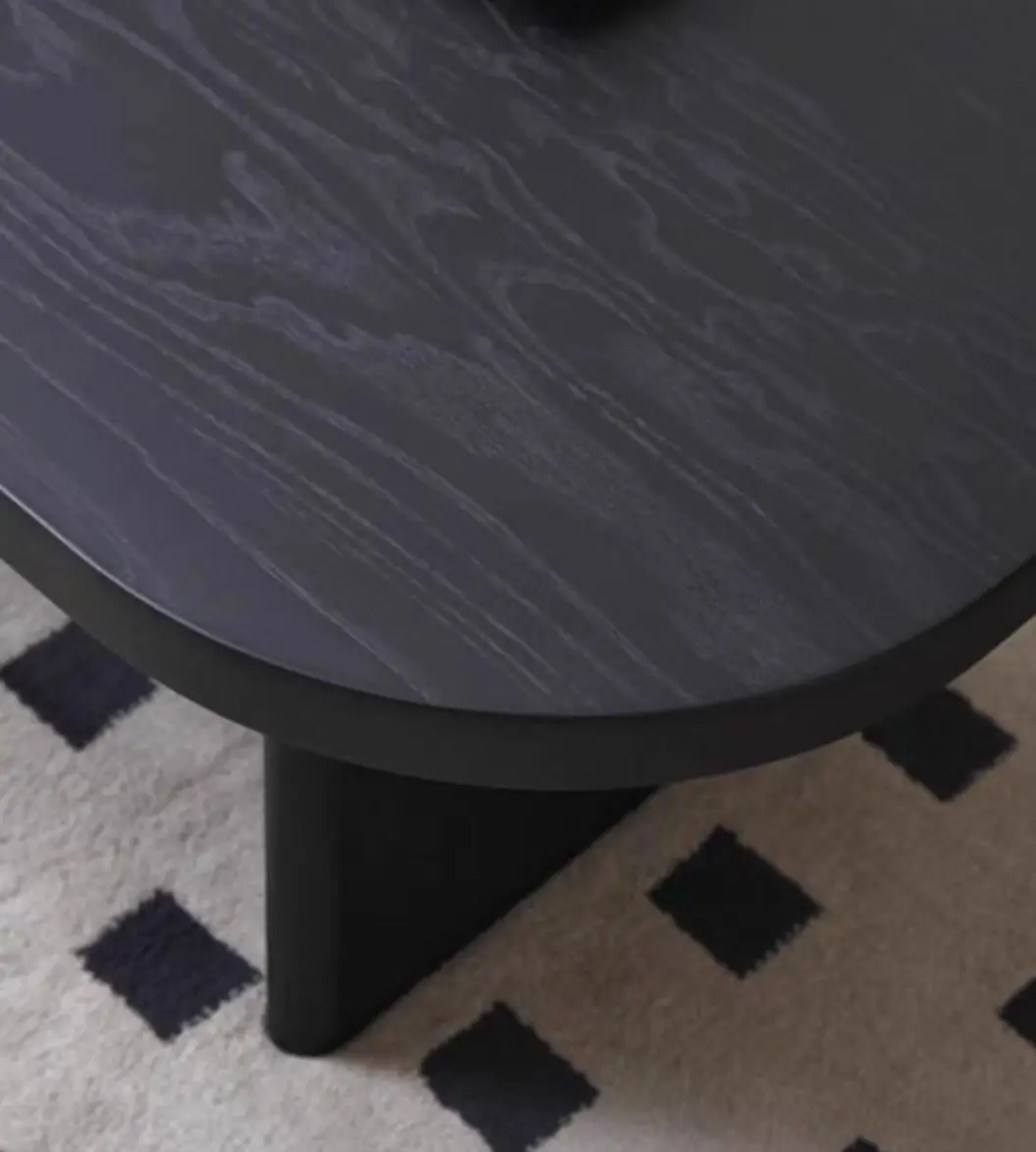 Черный дизайнер из цельного дерева неправильной формы - Фотография_4