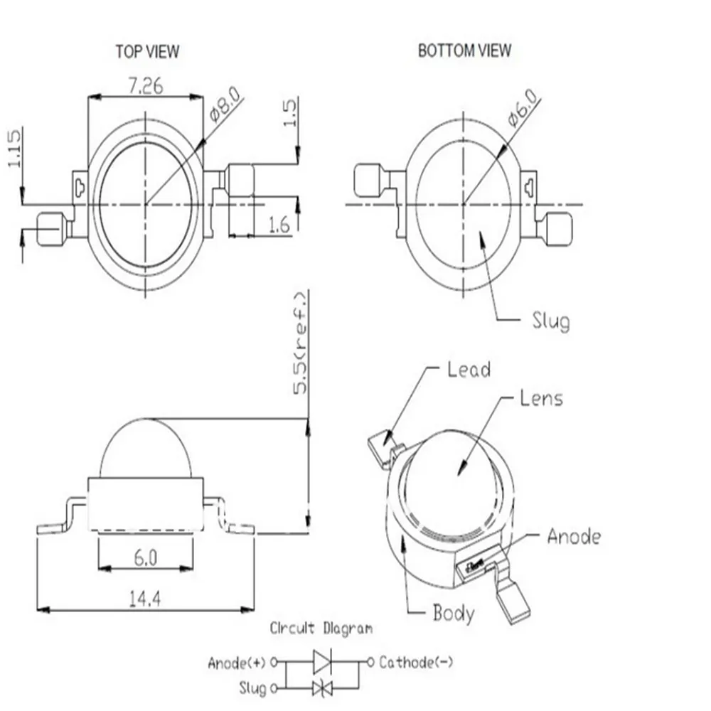 1 вт, 3 вт, светодиод высокой мощности - Фотография_6
