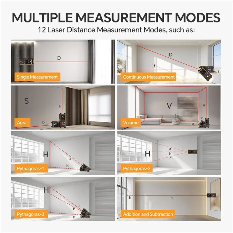 B68a настенный сканер для поиска шпилек лазерный дальномер - Фотография_6