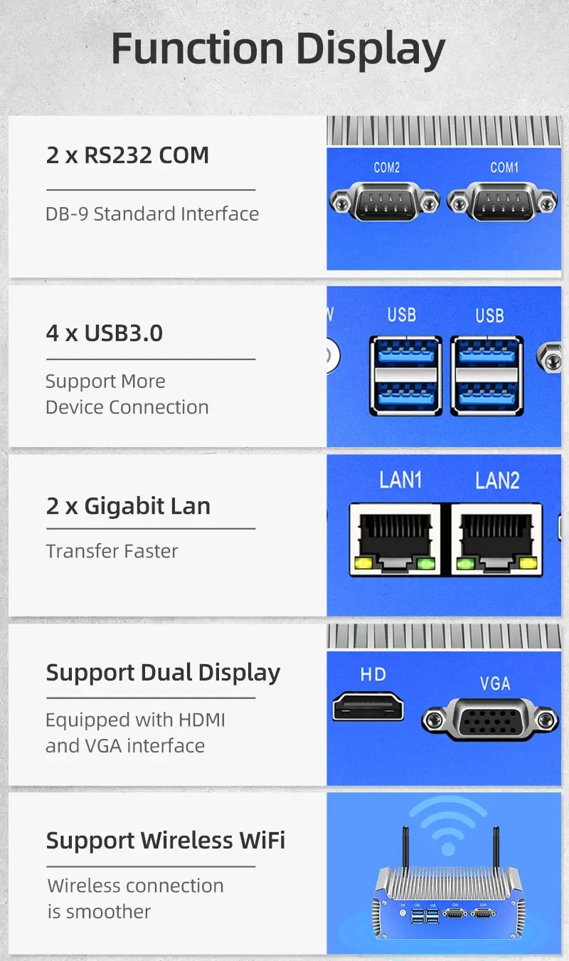 Мини-пк безвентилятора dual lan - Фотография_6